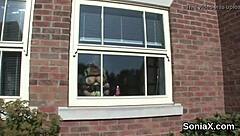 unfaithful uk milf gill ellis shows off her huge tits in underwear.