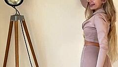 Adorable blonde amateur gives a sloppy blowjob with a big cumshot