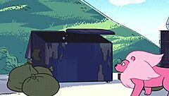 Uncensored lesbian gem blast with big ass kissing and fucking