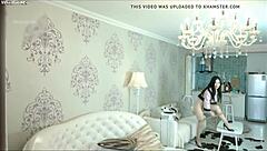 Asian Brunette Strips Naked and Masturbates!