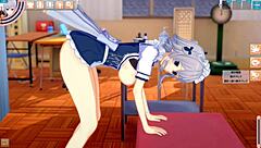 Touhou Sakuya Tit Rubbing in 3D Big Tits Hentai Game.