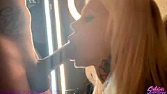 Stunning blonde Sabrina Sabrok's deepthroat and anal exploits in action