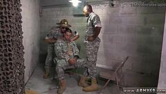 Soldiers get physicals and wank in military gay first time