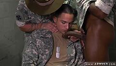 Soldiers get physicals and wank in military gay first time