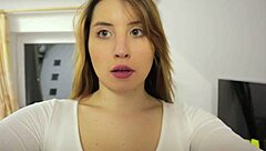 Girl pops balloons in pantyhose and stockings for fun