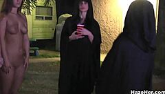 Night Time Hazing Ceremony For Sorority Girls