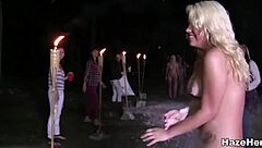 Night Time Hazing Ceremony For Sorority Girls