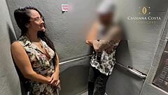 Does the young Latina want to fuck in the elevator, then get doggystyle in the bedroom after blowjob?