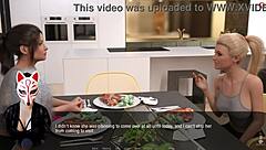 Kate enjoys a relaxing shower in her maid costume