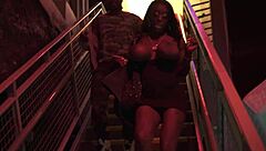 Mystique Flashes Big Tits Outdoors in Las Vegas Public