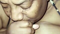 BBW Babe Sucks Fat Cock With Big Tits