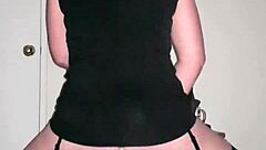 wife rides big dildo solo to intense orgasm with pussy masturbation