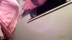 A sexy lady is spied on while using the bathroom in this voyeur video