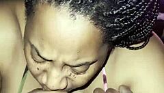 BBW Babe Sucks Fat Cock With Big Tits