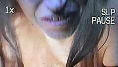 Amazing redhead with big tits fucks hard in nylon leggings