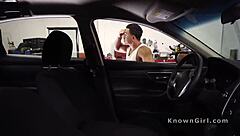 Ebony Girlfriend Cheats on Boyfriend in Car Repair Shop with Repairman