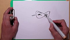 Amateur artist's erotic sketchbook: drawing a seductive MILF with Copic markers