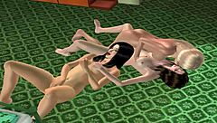 3 LESBIANS GIRLS REACH INTENSE ORGASM