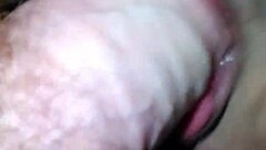 This slut takes the fat hairy cock from shemale