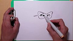 i'm sketching a quick portrait with copic markers