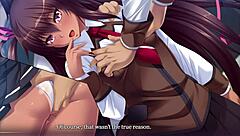 I watch Taimanin Yukikaze 2 with fingering and blowbang scenes