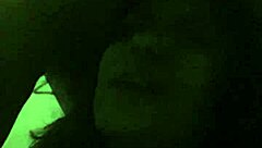 Ana enjoys banana in hotel homemade setting.