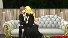 Light Yagami's Threesome with Rangiku and Bulma in Anime Porn