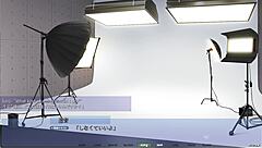 Stunning dark-skinned beauty Asaka in a seductive photoshoot for the Akumeru family's visual novel