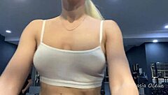 Porty Boobs Jumping Titis in Public for Your Meditation Fun