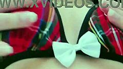 naughty student masturbation and sucking dildo in bathroom