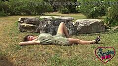 Small Tits Slut Fucked Outdoors!