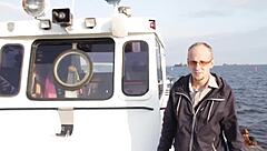 Nude Model Flashes in Public Outdoor Travel