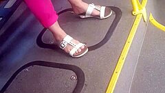 Mature Candid Foot Play