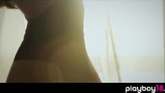 This busty blonde babe is fingering herself nicely