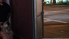 Teen Valerie White Endures Hard Fucking and Rough Blowjob on the Street