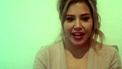 Caitlin bell backstage striptease leads to interracial orgasm?