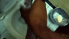 solo rubbing my big black cock with soap