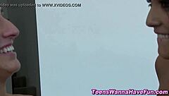 HD video of teen's fingering and cunilingus