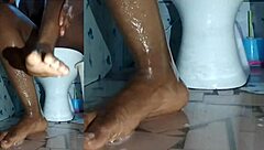 cyndy blackslave's feet washing closeup hints at more