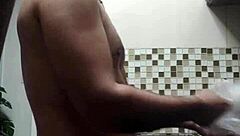 Macho Guy Bent Over Washing Dishes Gets Doggystyle Fuck!