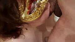 in this halloween parody, a curvy bitch gives a hot blowjob while bathing with toys.