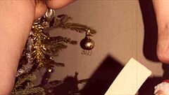 vintage christmas lesbian scenes from the past with natural tits