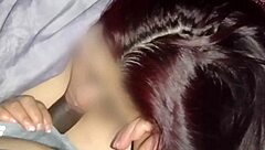 watching movies with neighbor, sucking his dick all night