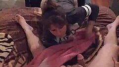 Sexy Girl Loving Sucking Monster Cock And Pussy Play Intensely