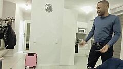 Deepthroating and riding black cocks in a wild foursome