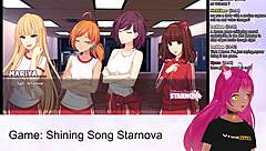 Vtuber's first installment of Shining Song Starnova Julie route with spanking