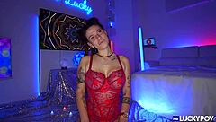 Busty Indica Flower gets intense doggystyle blowjob