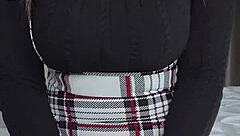 Hot teacher masturbates with toys.