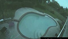 webcam babe cleo teases her clit outdoors