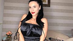 Nelly Kent teases with juicy big tits and big dildo in her mouth, looking so sexy and perfect